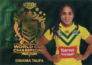 2023 NRL Traders Elite - World Cup Champions Priority #WCC35 Simaima Taufa Front